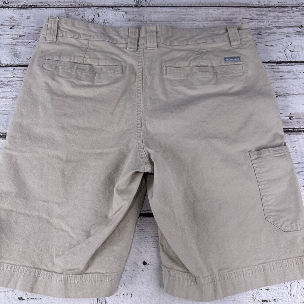 Columbia Men's Shorts Khaki Tan Lightweight Size 34/10 Hike Cotton Elastane Flaw - Picture 9 of 10